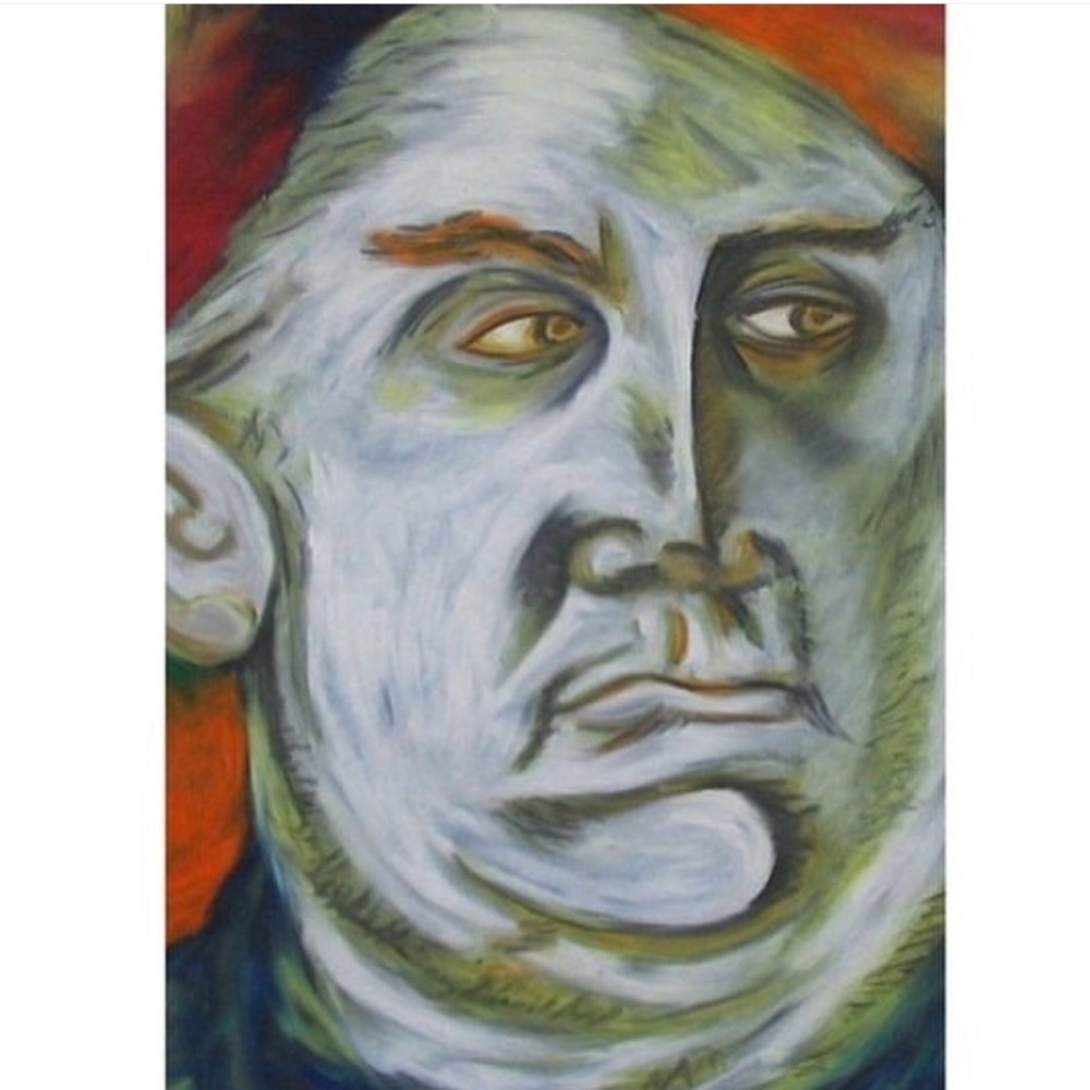 The Ogre Art Print, 9” x 12” Surreal Painting Print, Colorful Contemporary Art